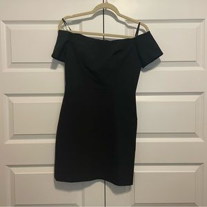 Line & Dot. Black off the shoulder mini dress. Size M. Worn twice.